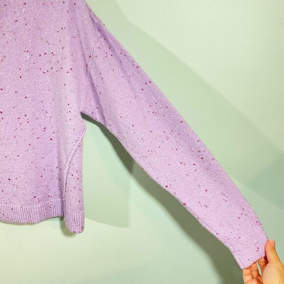 Lou & Grey Women's Lilac Flecked Henley Pullover Sweater Size S NWT - Picture 5 of 8